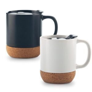 Mug Ceramica Con Corcho 11oz